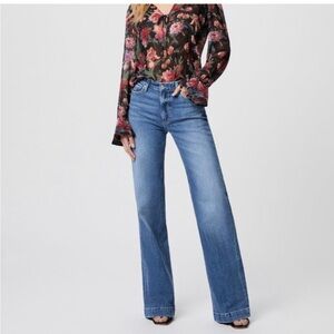 NEW Paige LEENAH Slim Wide-Leg Denim Anthropologie